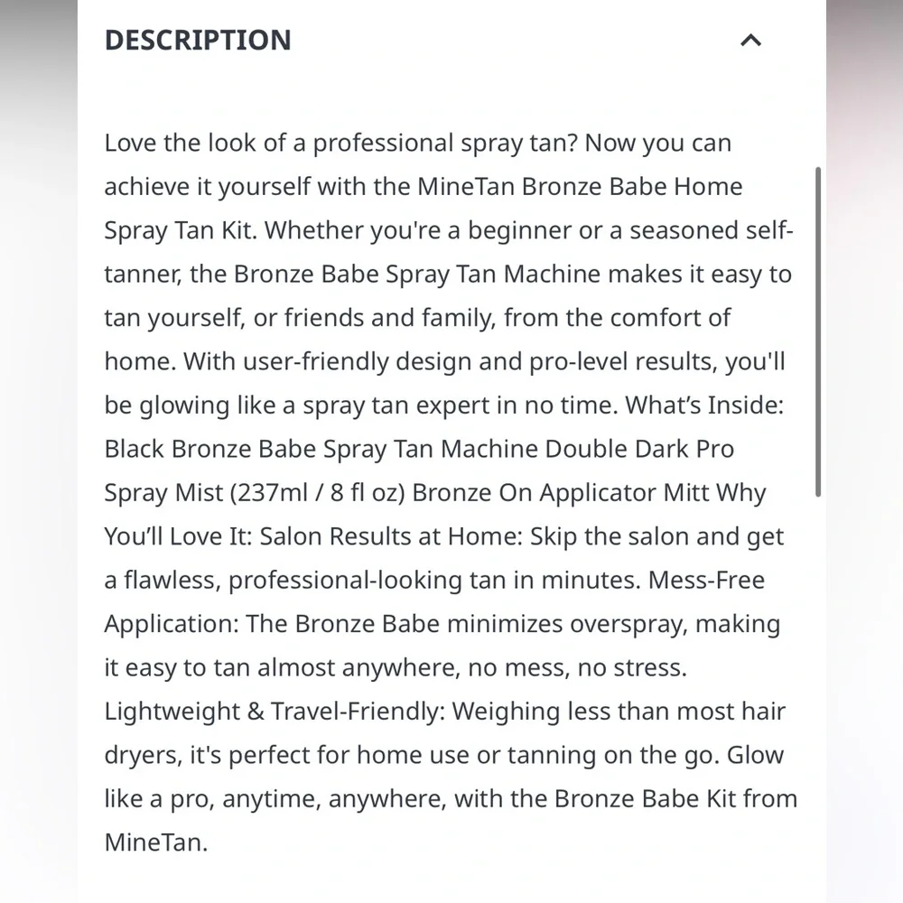 NEW IN BOX - MineTan Bronze Babe Home Spray Tan Kit - Pink Sprayer - Picture 12 of 16